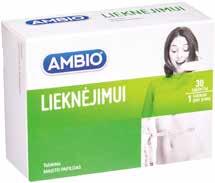 AMBIO 3 AMBIO VITAMINAS C 200 mg, 50 tablečių Vitaminas C padeda palaikyti normalią imuninės sistemos veiklą ir apsaugoti ląsteles nuo oksidacinės pažaidos.