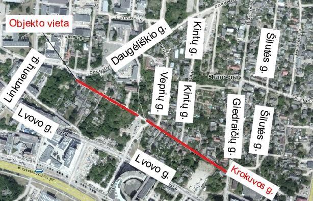 1. BENDRIEJI DUOMENYS APIE STATINĮ Planuojama parengti Krokuvos gatvės nuo Giedraičių g. ir Daugėliškio g. statybos projektą Vilniuje.