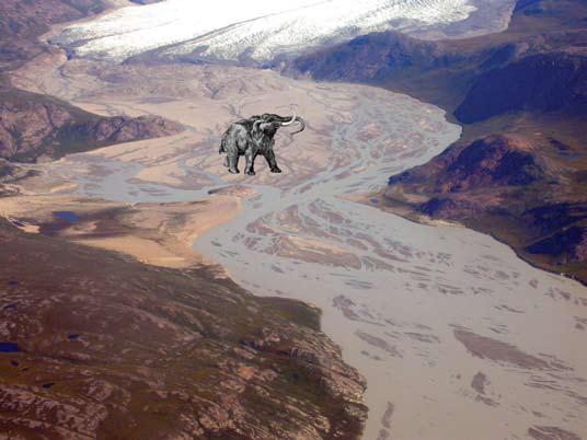 97 Iš slėnio besitraukiantis Grenlandijos ledynas. Vaizdas iš lėktuvo (P. Šinkūno nuotr.) vyko šiandien nefiksuojami ir mums dar nežinomi reiškiniai?