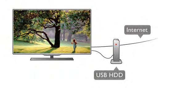 USB standusis diskas Ko jums reikia Prijung' USB stand"j& disk( galite pristabdyti televizijos transliacij( arba j( &ra%yti. Televizijos transliacija turi b!