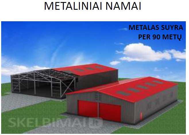 Metaliniai namai iš metalo.
