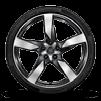 Papildoma įranga Ratlankiai / padangos "Audi Sport" lieti aliuminio lydinio 5 stipinų "Polygon" dizaino, blizgios juodos antracito spalvos ratlankiai,