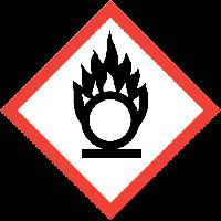 1272/2008 [CLP]: Pavojaus piktogramos: (GHSO4) (GHSO3) Signalinis žodis: PAVOJINGA Pavojingumo frazės: H270: Gali sukelti arba padidinti gaisrą, oksidatorius (skystam deguoniui).