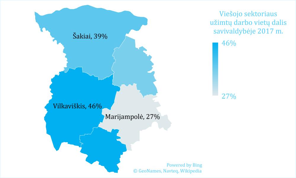 38 MARIJAMPOLĖS APSKRITIS Marijampolės apskrities darbdaviai sudaro 3 proc. visų Lietuvos darbdavių. Jų skaičius nuo 2010 m. buvusių 2,2 tūkst. augo iki 2,7 tūkst. darbdavių. Šios apskrities darbdavių skaičius augo lėčiausiai iš visų apskričių nuo 2010 m.