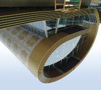 Lampl Statyba: 009 0; Stahlbau ANC Klagenfurt FOAMGLAS pritaikymas: Stogas ir pastato apvalkalas; 700 m², READY BOARD, storis 80 mm, priklijuota Apdaila: Alucobond Gold Azerbaidžanas įsikūręs ant