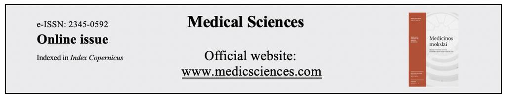 Medical Sciences 2020 Vol. 8 (15), p.