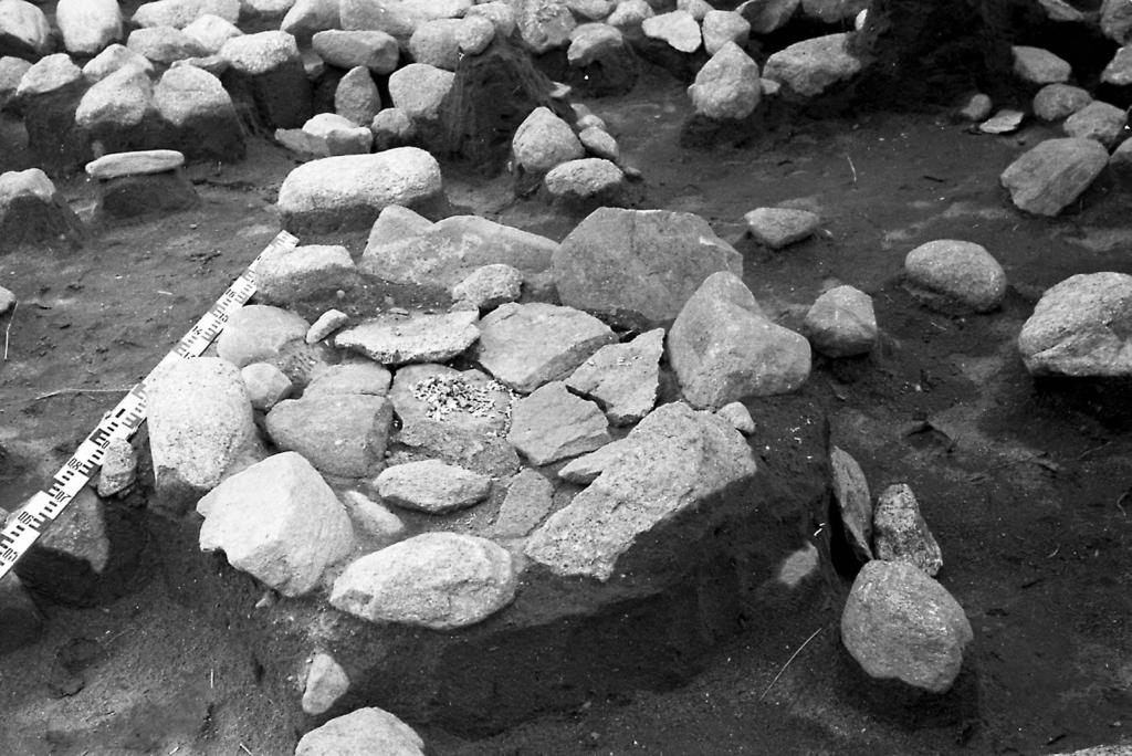 Cremation burials of Central stone structure in the Ėgliškiai barrow No. 3 (Grigalavičienė, 1974, fig. 18). 5 pav. Kvecių pilkapio Nr.