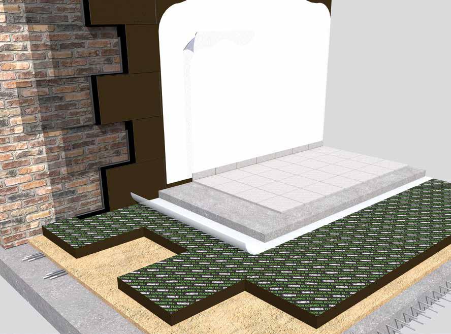 Izoliacija iš vidaus: Izoliacija cemento skiedinio grindims ant išlyginamojo sluoksnio (..) Izoliacija sienoms su gipsinio tinko užbaigimu (.