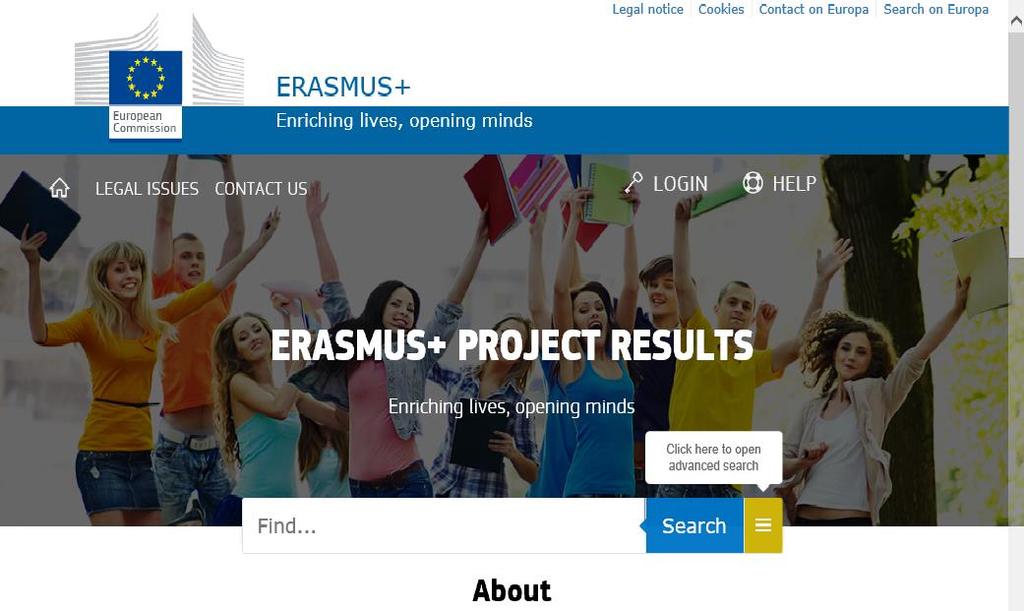 4. Rezultatų sklaidos platforma (angl. Erasmus+ project results) Kaip nurodyta dotacijos sutarties I dalies Specialiosios sąlygos I.