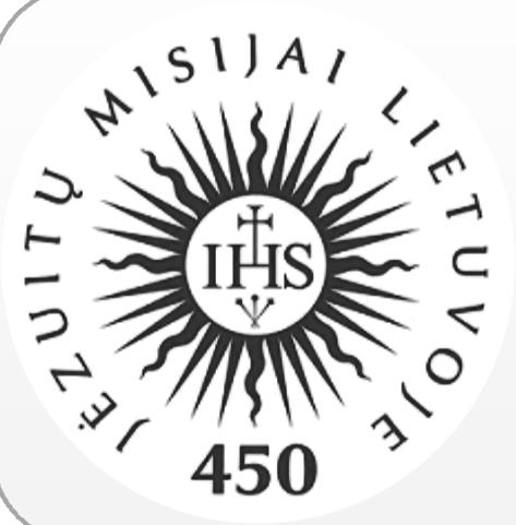 2019 m. rugsėjo 29 d. XXVI EILINIS SEKMADIENIS 2 Palaimintojo Jurgio Matulaičio misijos bendruomenė nuoširdžiai sveikina Lietuvos jėzuitus 450-ties metų jubiliejaus proga!