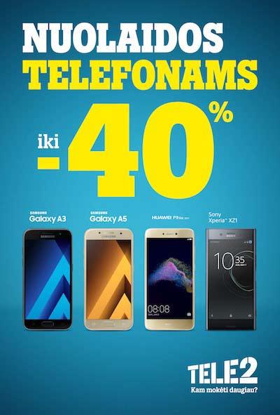 Tele2 išpardavimas telefonai nuo 6 Eur/mėn. Sausį prekybos centruose tradiciškai prasidėjo didieji metų išpardavimai.