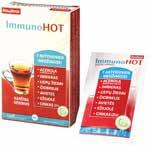 12 PASIŪLYMAI peršalus IMMUNOHOT 6 paketėliai 6 59 ImmunoHOT milteliai karštam gėrimui pasigaminti su 7 aktyviosiomis medžiagomis: džiovintos plikosios malpigijos (acerola) (natūralus vitaminas C),