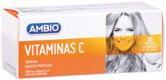 2 8 98 5 39 AMBIO GROŽIUI 30 kapsulių 4 98 2 99 Vitaminas C padeda palaikyti normalų kolageno, kuris reikalingas normaliai odos funkcijai, susidarymą.