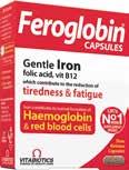 Kraujui FEROGLOBIN FEROGLOBIN, 30 kapsulių FEROGLOBIN, 200 ml FEROGLOBIN PLUS, 200 ml Maisto papildai Feroglobin geležies, vitaminų ir mineralų kompleksas.