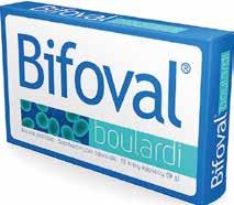TOP PASIŪLYMAI 7 Esant viduriavimui BIFOVAL BOULARDI 15 kietų kapsulių BIFOVAL boulardi sudėtyje yra Saccharomyces boulardii 250 mg ir 250 mg inulino. Tinka vartoti kartu su antibiotikais.