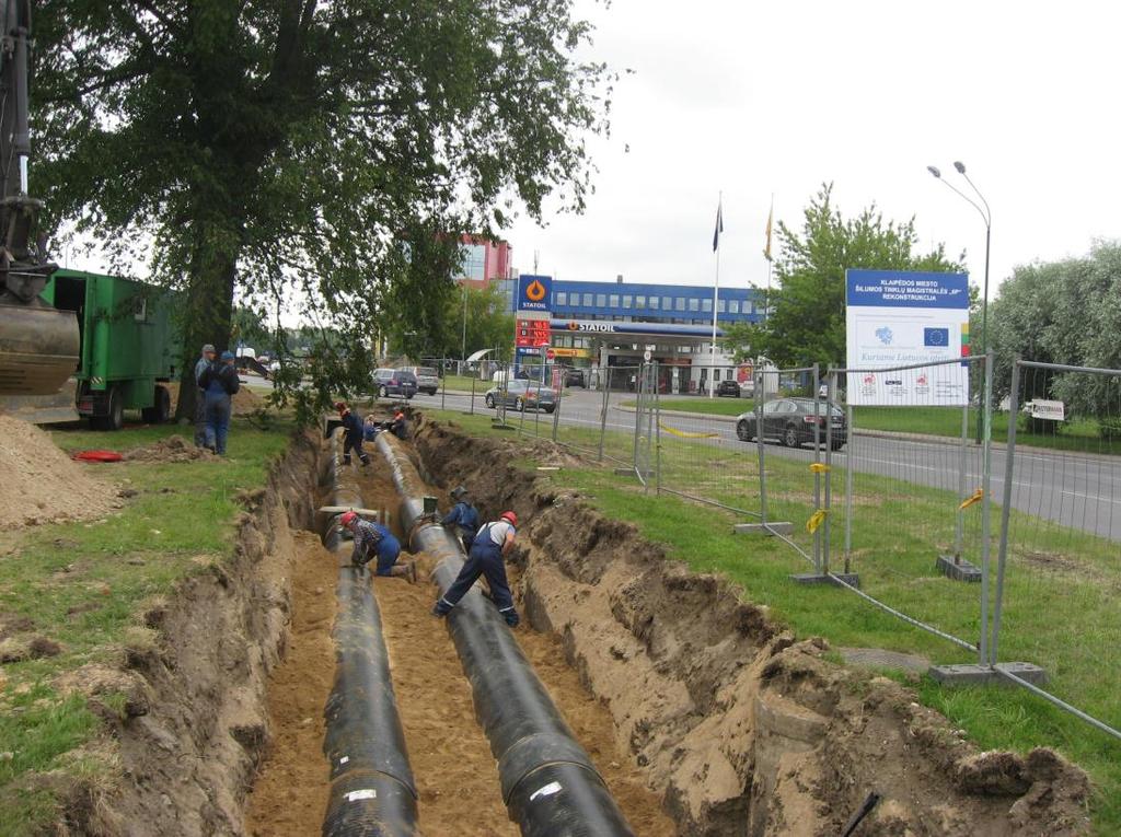 AB Klaipėdos energija atnaujino daugiau nei 7,3 kilometro šiluminių trasų.