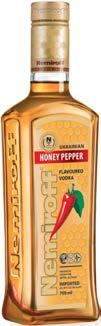 40 %, 0,7 l 10,29 Medus ir pipirai neįprastas derinys, suteikiantis degtinei Nemiroff Honey Pepper kiek netikėtą, gerai įsimenantį skonį.