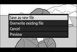 9 Įrašykite kopiją. Pažymėkite Save as new file (įrašyti į naują failą) ir spauskite J, kad įrašytumėte kopiją į naują failą.