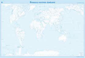 620 su laikikliais 12,50 Eur Pasaulio politinis žemėlapis Mastelis 1 : 30 000 000, 115 87 cm