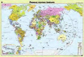 610 su laikikliais 31,00 Eur Pasaulio politinis žemėlapis Mastelis 1 : 65 000 000, 60 42 cm Visos