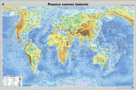 741 su laikikliais 55,50 Eur 68,50 Eur Pasaulio gamtinis žemėlapis Mastelis 1 : 40 000 000, 88 60 cm Sausumos bei vandenyno dugno reljefas, kyšuliai, pusiasaliai, salos,
