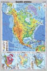 (M 1 : 14 000 000). Kitoje pusėje Šiaurės Amerikos nebylusis žemėlapis, kuriame vaizduojamos tik valstybių sienos, sostinių ir kitų didesnių miestų puansonai.