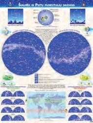 39 mokomieji plakatai Šiaurės ir Pietų pusrutulių dangus. Žvaigždėlapis Plakate pavaizduotas Šiaurės ir Pietų pusrutulių žvaigždėtas dangus.