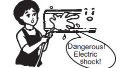 5. Niekada nepurkškite vandens ant vidaus prietaiso. Pavojus! Elektros smūgis! 6. Uždėkite priekinę panelę atgal.