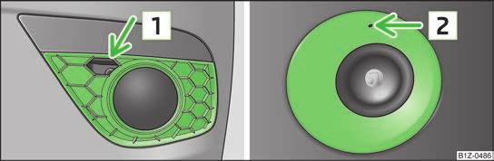 Priekiniai rūko žibintai Octavia RS, Octavia Scout automobiliuose Pasukite lizdą B su kaitinamąja lempute iki galo priešinga laikrodžio rodyklei kryptimi ir jį išimkite.