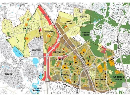 Planuojamos teritorijos kokybiniais rodikliais turėtų tapti socialinės infrastruktūros užtikrinimas, rekreacinės galimybės, saugumo ir bendruomeniškumo užtikrinimo prielaidos.