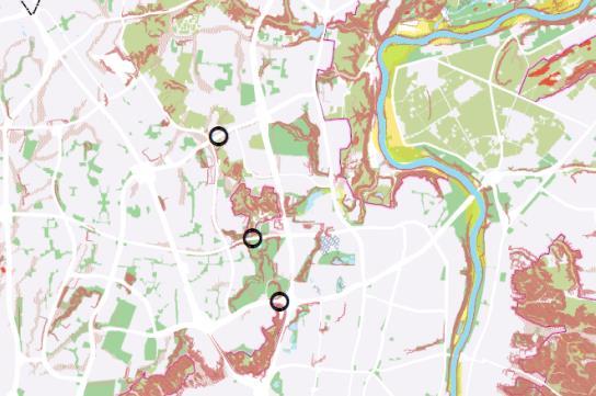 Ten, kur yra naudojimo potencialas, didžiausias palankumas teikiamas želdynams su intensyvia poilsio ir sporto infrastruktūra, miesto daržininkystei (angl. urban agriculture).