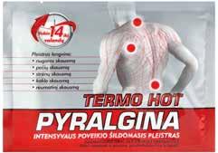 gerai sveikatai -20 % 2 25 intensyvaus poveikio šildomasis pleistras PYRALGINA TERmO HOT 1 vnt.