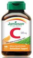 JAMIESON vitaminas C Trijų skirtingų skonių, 500 mg, 120 tablečių -30 % Apelsinų skonio, 500 mg, 100 tablečių -30 % 1000 mg, 10 tirpiųjų