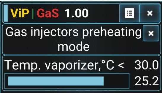 Šis režimas įjungiamas, jei dujų temperatūra yra mažesnė nei nustatyta sistemoje, gamykliniai yra 5 С ir tik automatinio veikimo režimu, kol laukiama