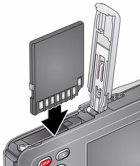 Atskirai įsigyjamos SD arba SDHC kortelės naudojimas Fotoaparate yra vidinė atmintis.