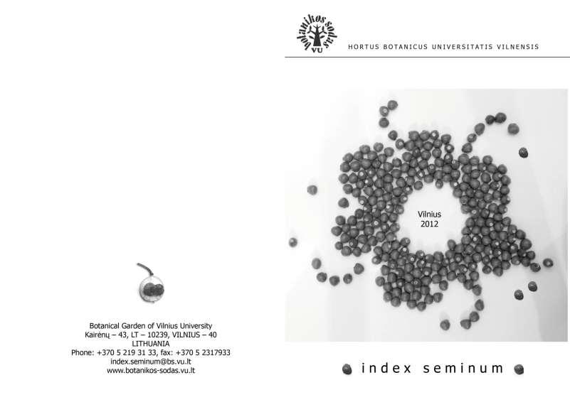 Index seminum 2012 Nespalvoto viršelio (