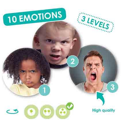 didesnę savikontrolę ir tinkamai reguliuoti emocijas. Tinka ir spec. poreikių vaikams. Rinkinyje: 35 apvalios kortelės.