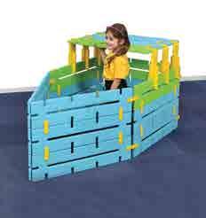 Vaikams patiks kurti nuosavą slėptuvę, kuri tiks ir vaidinimo žaidimų paskatinimui. Vaikai lengvai sujungs detales savarankiškai. Tinka žaidimui lauke ir viduje, pagaminta iš patvarios plastmasės.