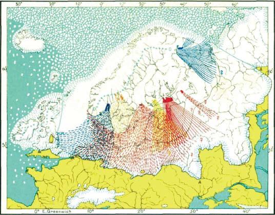 12 regionuose. Tokie atpažinti rieduliai buvo pavadinti eratiniais (Lietuvoje vedančiaisiais arba būdingaisiais).