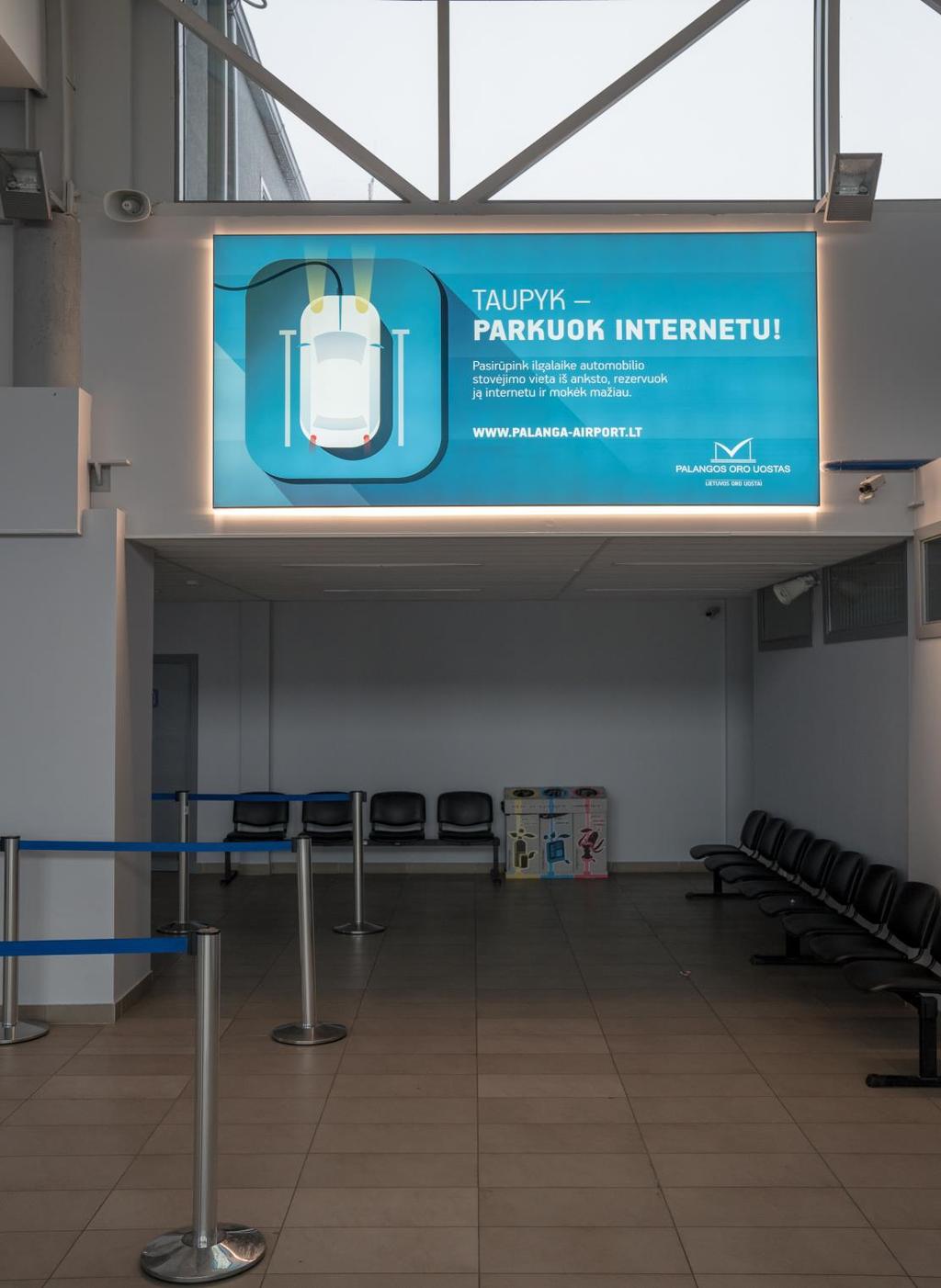 Matmenys Viso oro uosto teritorijoje įrengiame 15 šviesdėžių pačiose matomiausiose vietose.