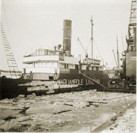 Garlaivis MARIJAMPOLĖ Steamship MARIJAMPOLĖ Pastatytas 1919 m. Vokietijoje 1937 1940 m.