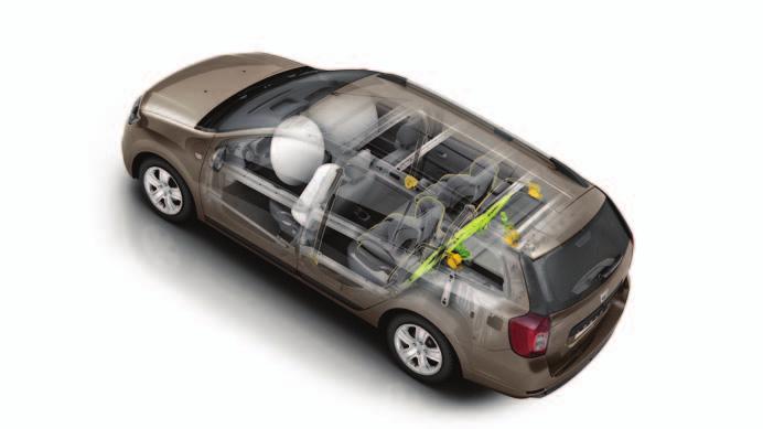 ABS sistema su avarinio stabdymo pagalbos sistema, taip pat ESC sistema su traukos kontrolės sistema (ASR) garantuoja efektyvų stabdymą ir padidina automobilio stabilumą.