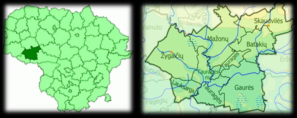 1. TAURAGĖS APLINKOS ANALIZĖ 1.1. Geografinė apţvalga Lietuvos Respublikos teritorija yra suskirstyta į 10 apskričių.