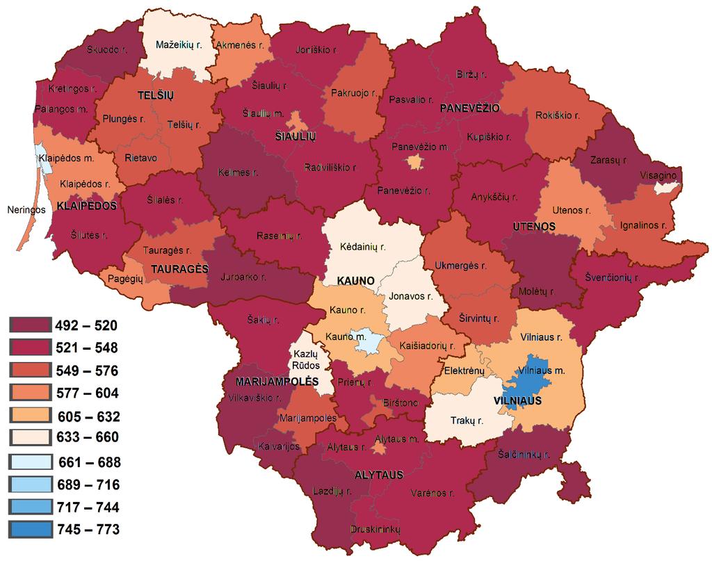 Alytaus apskrityje darbo užmokestis yra vienas mažesnių Lietuvoje Neto darbo užmokestis apskrityse 2017 m. Neto darbo užmokestis Lietuvos rajonuose 2017 m. Vilniaus aps. 728 Kauno aps.