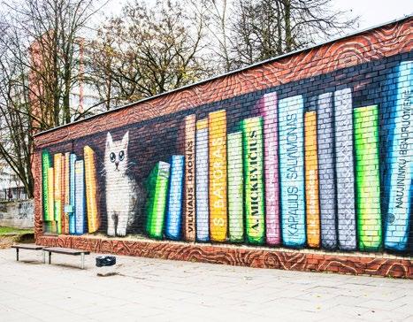 Šit mielas kačiukas knygų lentynoje praskaidrina kiekvieną dieną šimtams žmonių, laukiančių savo autobuso.