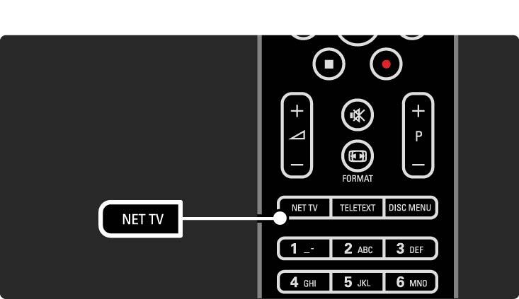 2.8.4 Naršyti Net TV Norėdami naršyti Net TV uždarykite šį naudotojo vadovą ir paspauskite Net TV nuotolinio valdymo pulte arba pasirinkite Naršyti Net TV Pradžios meniu bei