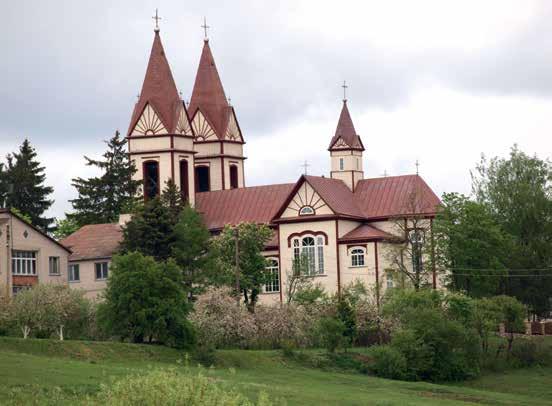 126 Aukštadvario Domininkonų vienuolynas (Emos Stanulionienės nuotr.) tikaną, pranešti popiežiui apie baisią padėtį Lietuvoje. I pasaulinio karo metais čia buvo apsistoję kareiviai.