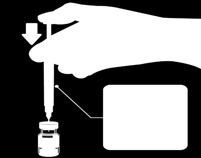 SKIEDIMAS Atitirpintą vakciną aseptiniu metodu gamintojo flakone reikia praskiesti 1,8 ml natrio