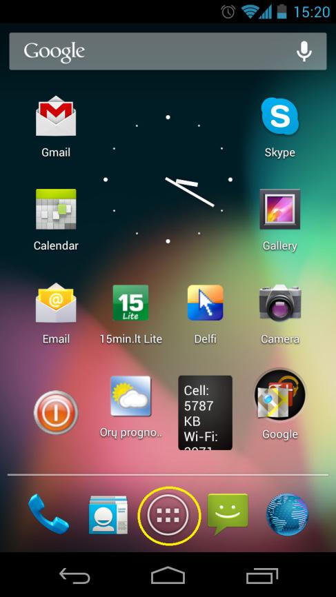 9. PRISIJUNGIMAS PRIE BELAIDŽIO RYŠIO SU ĮRENGINIU ANDROID