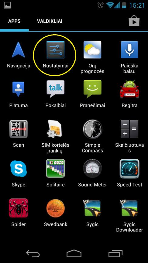 reikia įjungti belaidžio ryšio (Wi-Fi) prievadą. Pastaba.